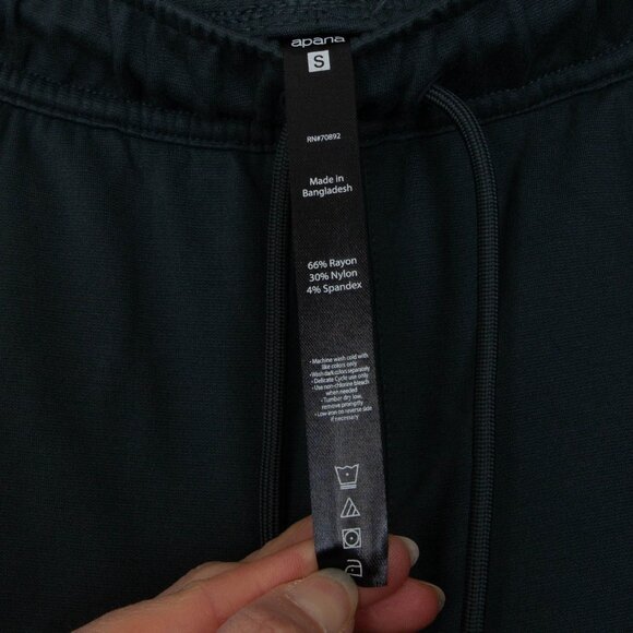 Apana Womens Elastic Waist Pull On Jogger Pants Size S Geen Pockets Athleisure - Picture 4 of 7